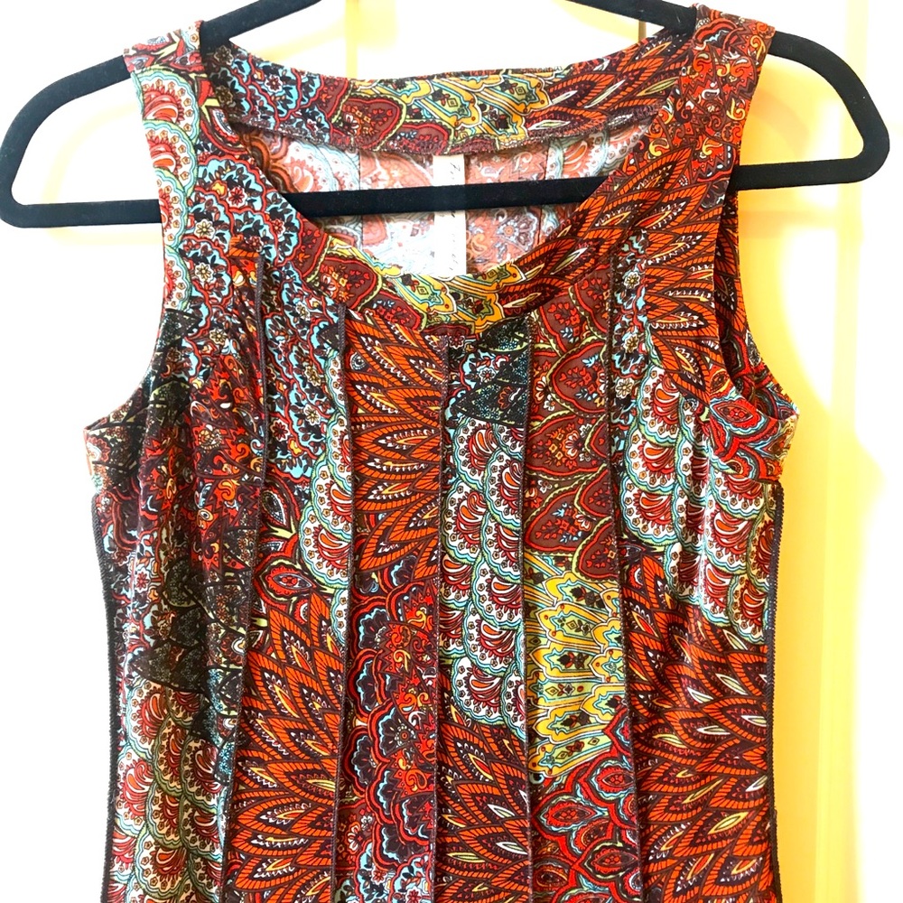 Euc Perseption Concept Psychedelic Midi Dress - image 2